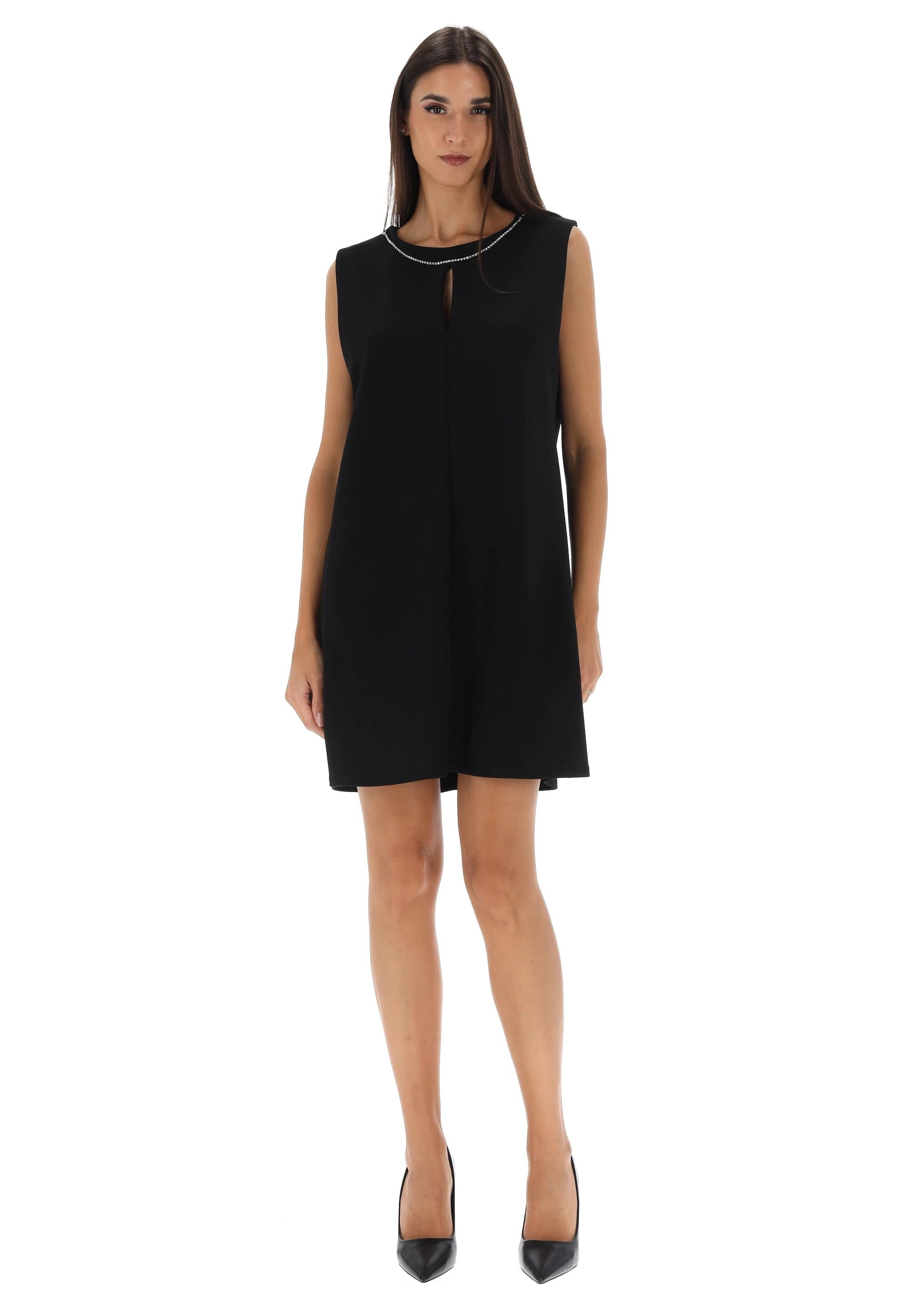 Vestito svasato èks donna con strass